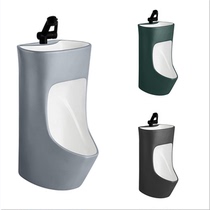 Grey floor-to-floor ceramic wall-mounted urinal with wash basin color urinal household men's urinal urinal urinal
