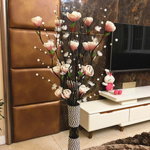 Leaf simulation dry flower bouquet fake flowers landing in the living room porch decoration flower plug set immortal flower art