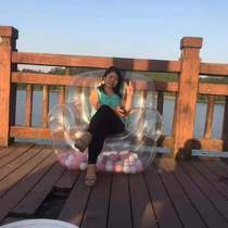 Internet celebrity ins transparent sofa interior Bobo ball sofa home accommodation fashion simple photo shoot