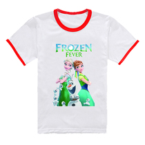 Frozen Princess Sophia Girls Summer Short Sleeve T-shirt Sophia Cotton Childrens medium and large childrens clothing shirt