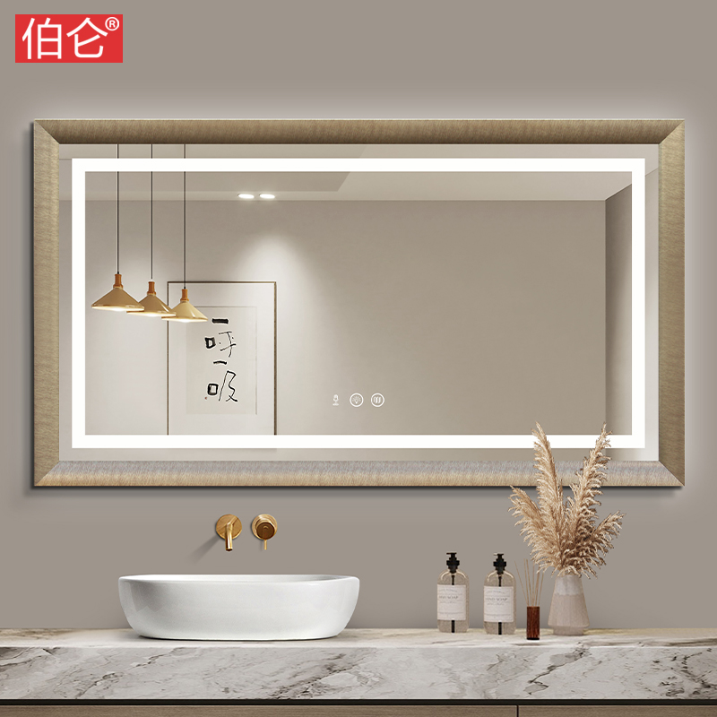 Burlon wall hanging anti - fog bathroom mirror toilet mirror Led lamp mirror with lamp mirror