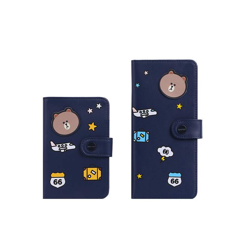 Hộ chiếu cặp đôi dễ thương Hàn Quốc giữ vé dài túi hộ chiếu đa chức năng lưu trữ tài liệu túi chống thấm bảo vệ - Túi thông tin xác thực túi đeo chéo nữ hàng hiệu