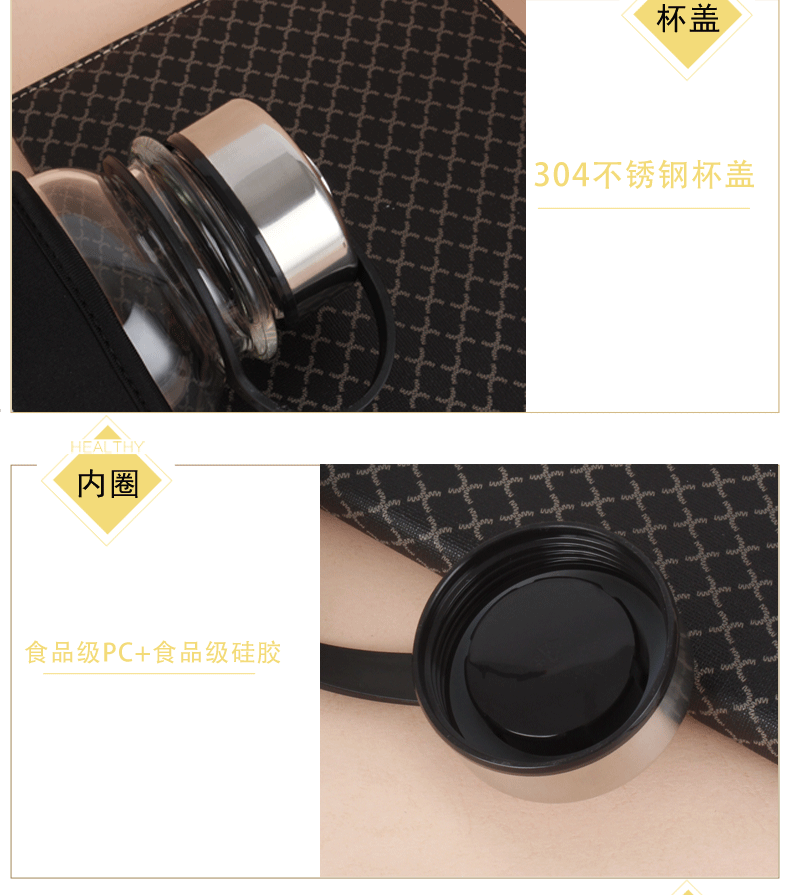 Cốc có dung tích lớn, cốc thủy tinh chịu nhiệt, chai nước cầm tay nam lớn, sáng tạo với bộ lọc trà 1000ml - Tách chai đựng nước thủy tinh