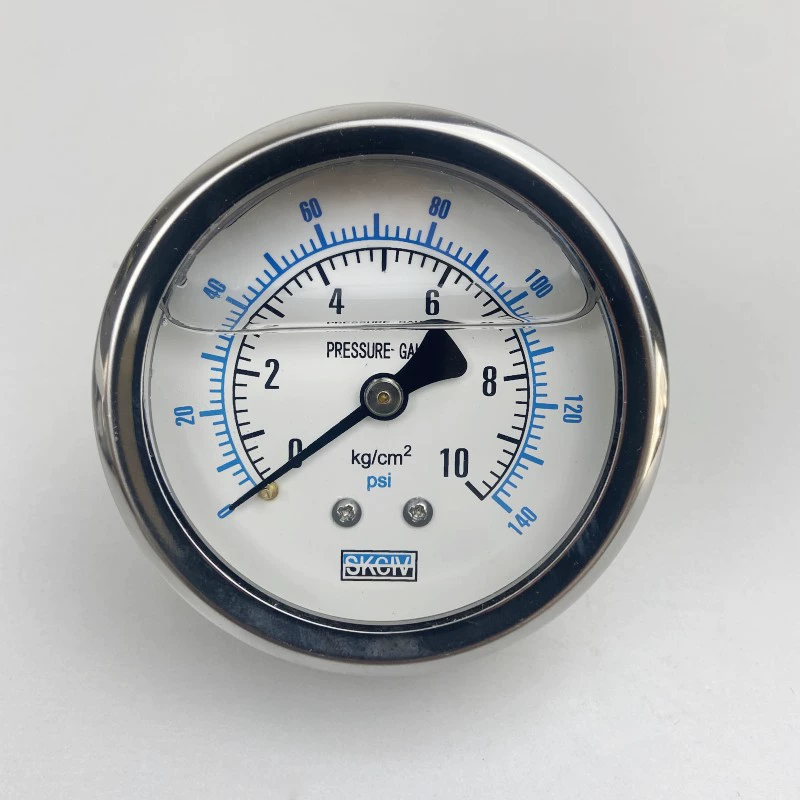 Đồng hồ đo áp suất chống sốc trục YN-60Z áp suất âm chân không áp suất dầu thủy lực chống sốc áp suất nước áp suất không khí thép không gỉ 0-10kg