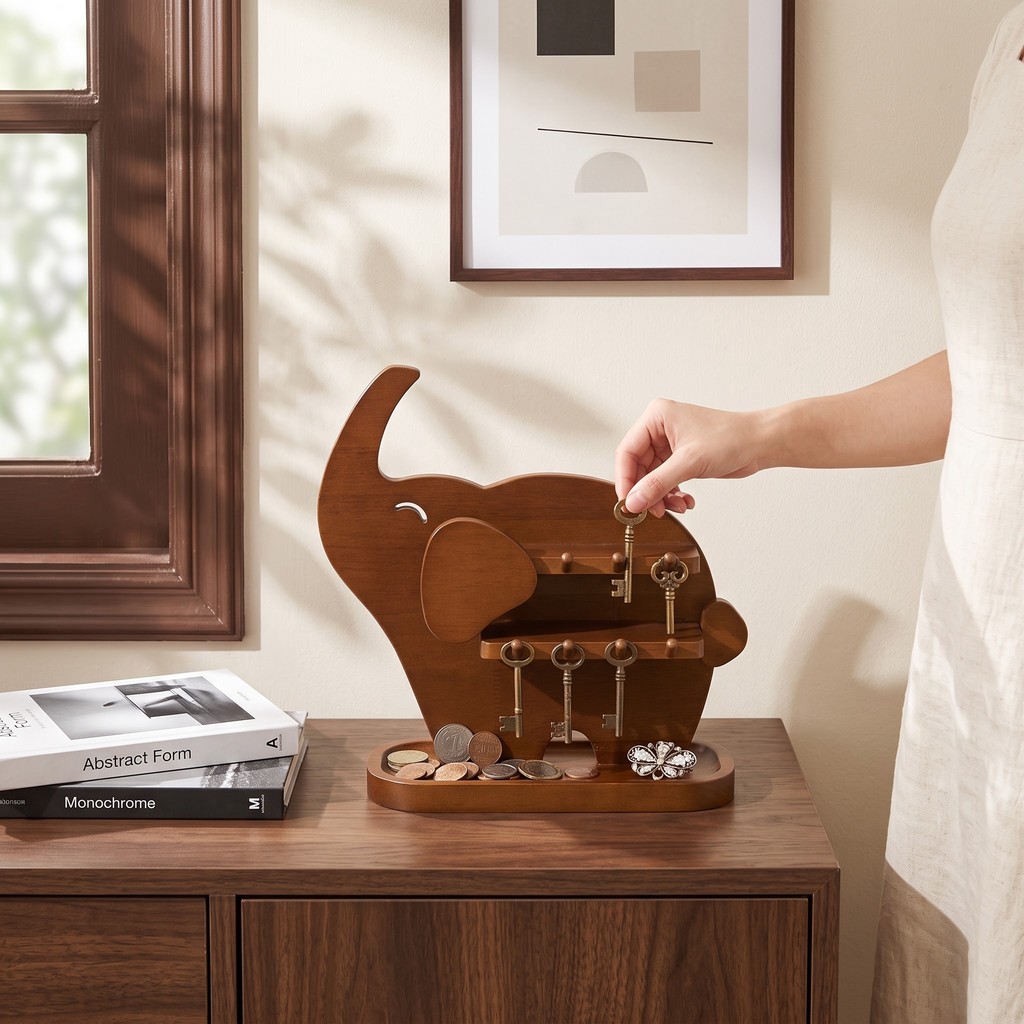 Elephant shaped jewelry storage dressing table ornaments
