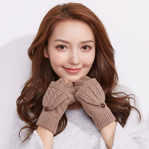 Трикотажные перчатки, демисезонное дорожное флисовое удерживающее тепло милое кольцо, 2019, без пальцев