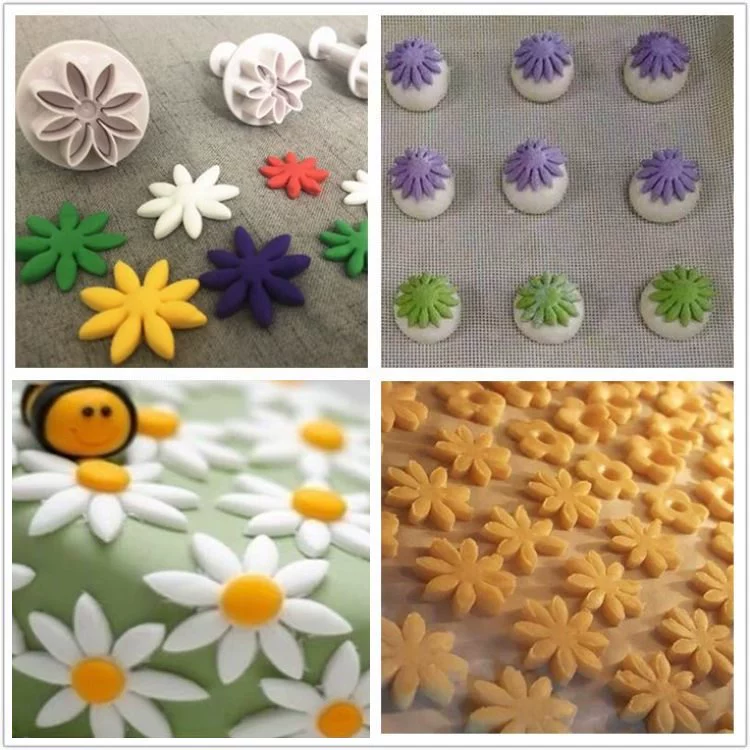 Fondant Bánh quy Khuôn hoa Trang trí Hoa cúc nhỏ Daisy Mùa xuân Dập nổi Die Baking Taro Tool - Tự làm khuôn nướng