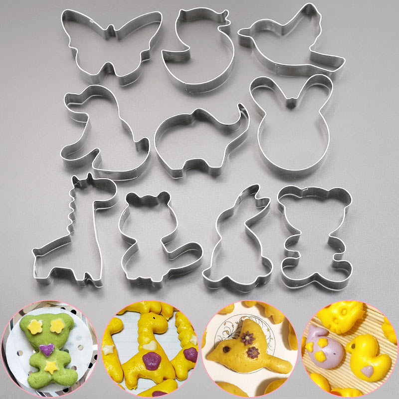 Stainless Steel Cartoon Cookie Mold Fruit and Vegetable Steamed Bun Cutter Small Animal Cake DIY Baking Tool Pineapple Cake Mold Stainless Steel Cartoon Cookie Mold Fruit and Vegetable Steamed Bun Cutter Small Animal Cake DIY Baking Tool Pineapple Cake Mold