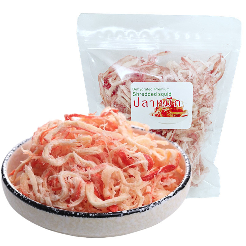 Instant shredded squid 500g bulk charcoal grilled original spicy hand torn squid dried goods seafood sugar-free low-fat small snacks