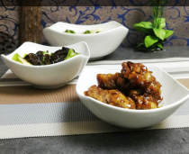 Pure white bone porcelain ceramic Japanese creative four corner soup plate rice plate fruit dessert plate plate dinner plate hotel tableware