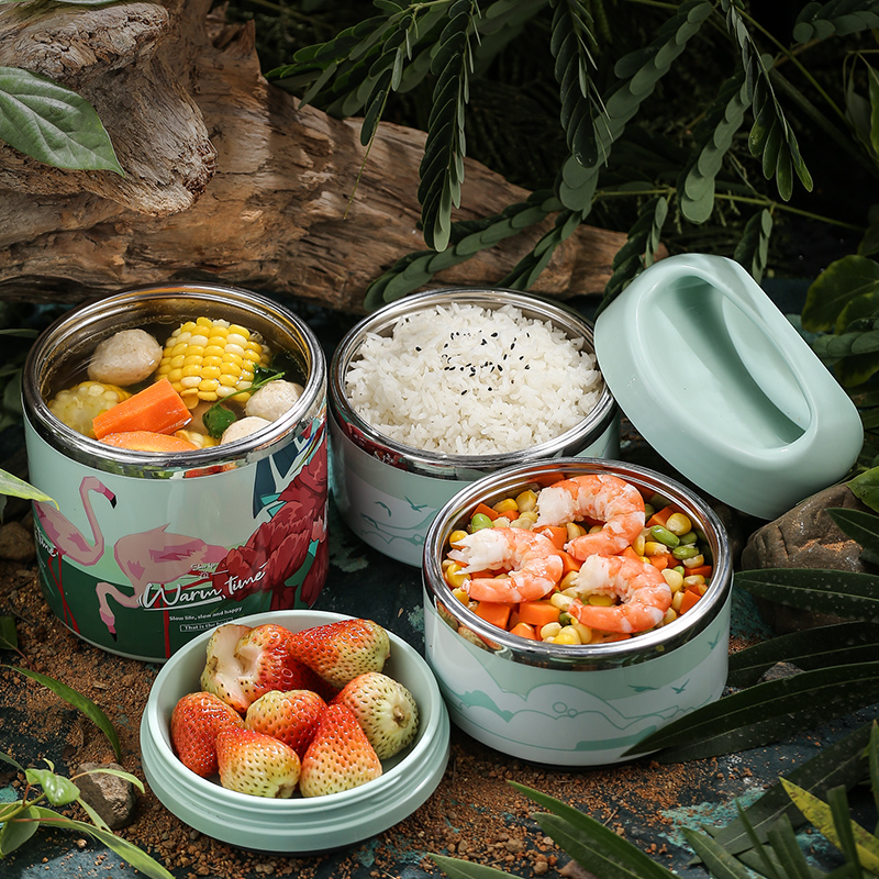 304 double - deck stainless steel lunch box girls portable adult portable box students with lid Korean workers