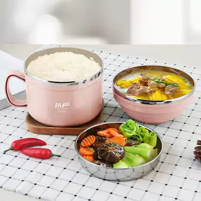 304 stainless steel insulated lunch box children's lunch box primary school lunch box office worker fast food Cup with lid bowl stainless steel lunch box