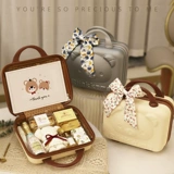 Чемодан, мыло ручной работы, подарочная коробка, высококлассный комплект, для подружки невесты, с медвежатами