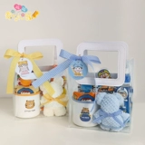 Детская прозрачная льняная сумка для детского сада, детский ниблер, подарочная коробка, подарок на день рождения