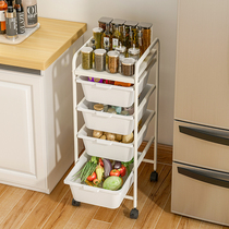 Drawer type kitchen slot slot multi-function storage sundries snacks with drawer removable shelf White