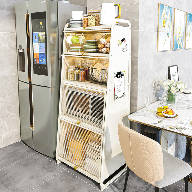 厨房置物架多层落地杂物柜台面收纳层架置物柜餐边柜子储物柜橱柜