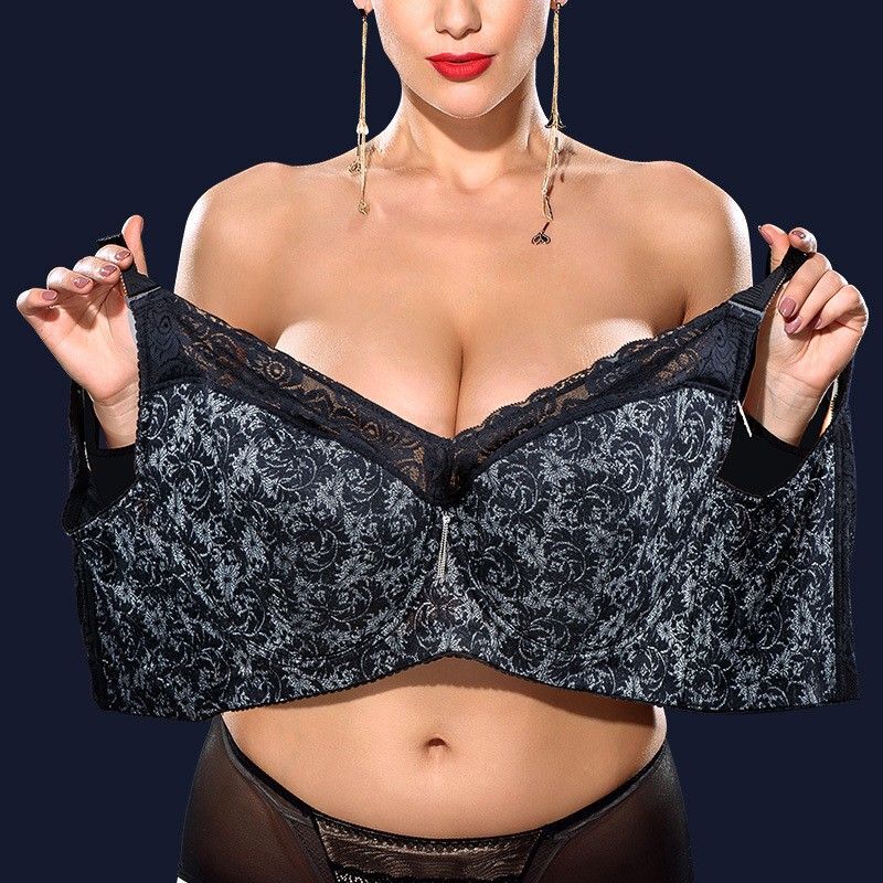 Factory New Plus-Size Bra for Chubby Women, Thin and Extra Large, Anti-Sagging Bra, Push-Up Large Cup Bra, K Cup