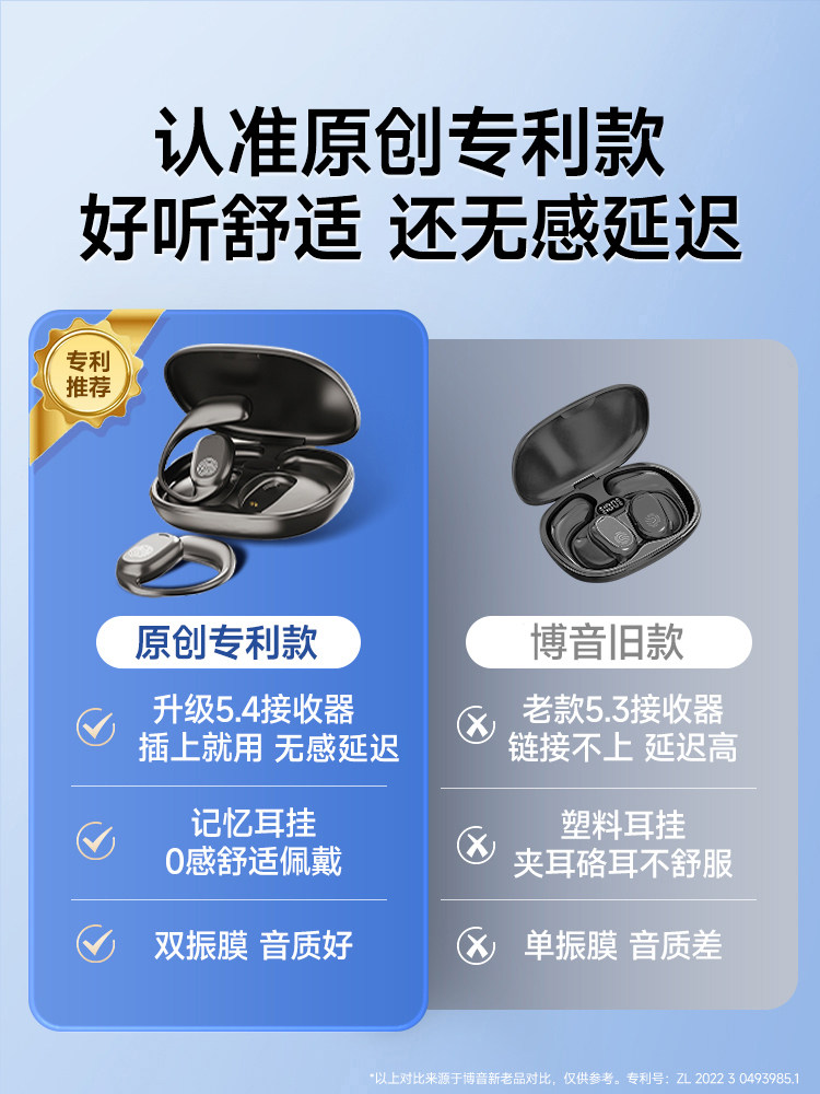 Desktop Computer Wireless Bluetooth Headset, Dedicated Laptop Microphone, Two-In-One USB Ear-Hook Type, Universal for Mobile Phones