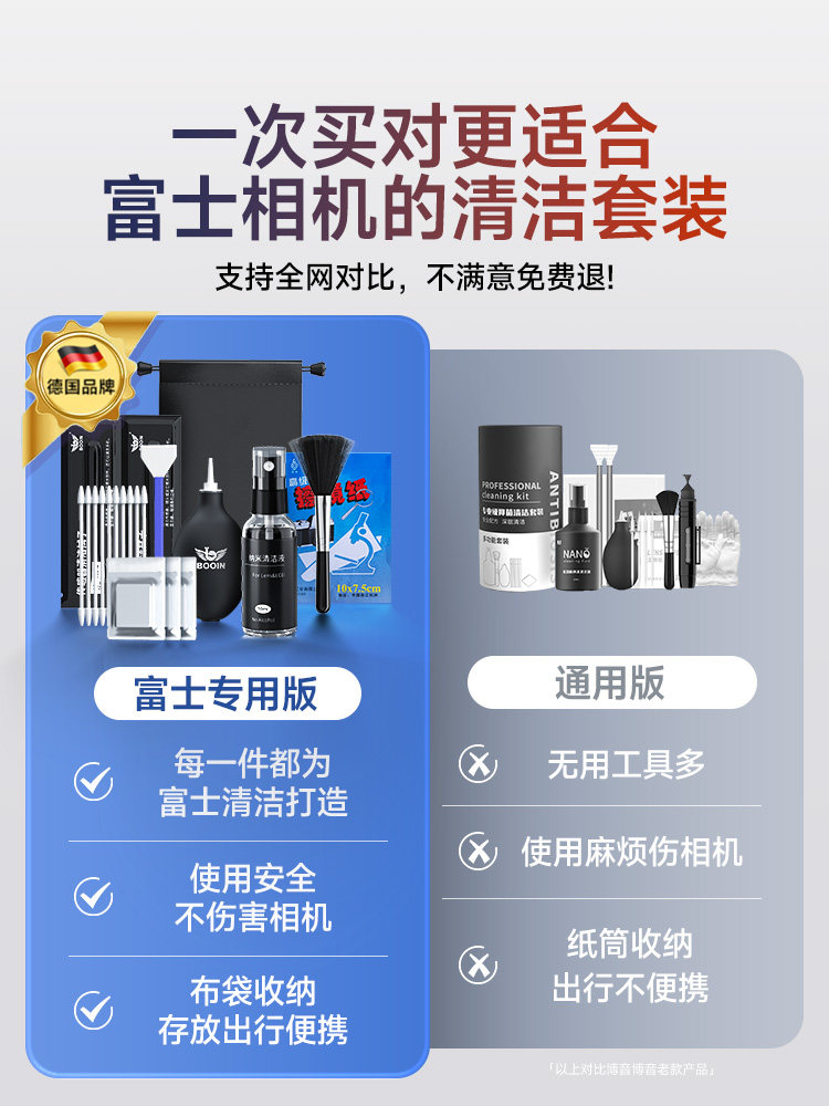 Boying Compatible Xt5 Fujifilm Camera Cleaning Kit Lens Cleaning Tool Cmos Cleaning Maintenance Care Solution Camera Dust Removal Photography Digital Body Cmos Dust Removal Sensor Coarse Dust