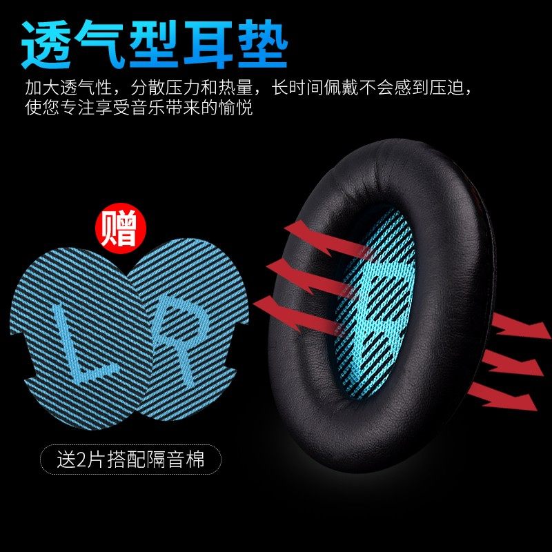 Boyin Is Suitable for Bose Qc35 Ear Pads, Qc35Ii Headphone Covers, Qc25 Headband, Qc15 Foam Covers, and Accessories