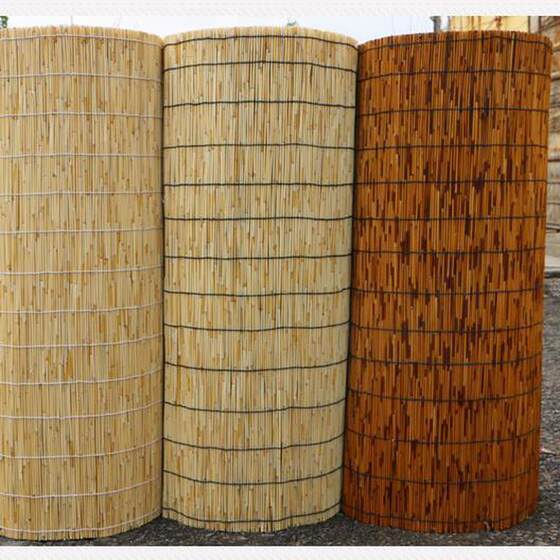 芦苇帘子草帘子复古田园装饰隔断遮阳帘墙面吊顶大卷窗帘竹帘新款