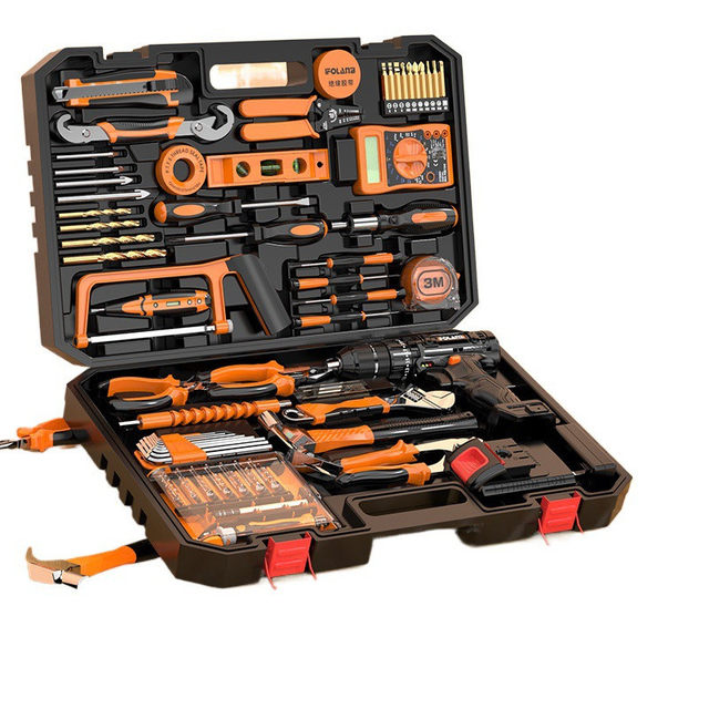 Industrial grade lithium-ion brushless home multi-function power tool combination set full hardware impact electric drilling