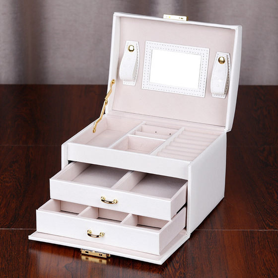 清煜包装pu皮革三层收纳新品抽屉珠宝首饰盒展示销售包装盒子现货