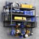 New four-layer wall-mounted power tool storage rack heavy duty floating tool rack handheld electric drill storage rack
