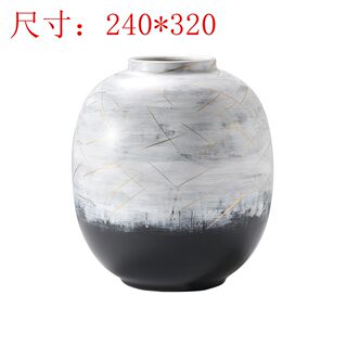 Hot-selling new chinese style modern light luxury flowerware porcelain hand-painted gold high-end model room hotel bookcase shelf