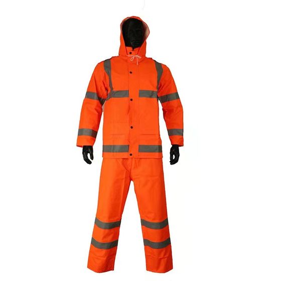 劳保雨衣套装可定反光分体式雨衣桔色骑行环卫工地雨衣雨裤套装