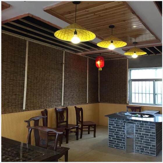 芦苇帘子草帘子复古田园装饰隔断遮阳帘墙面吊顶大卷窗帘竹帘新款