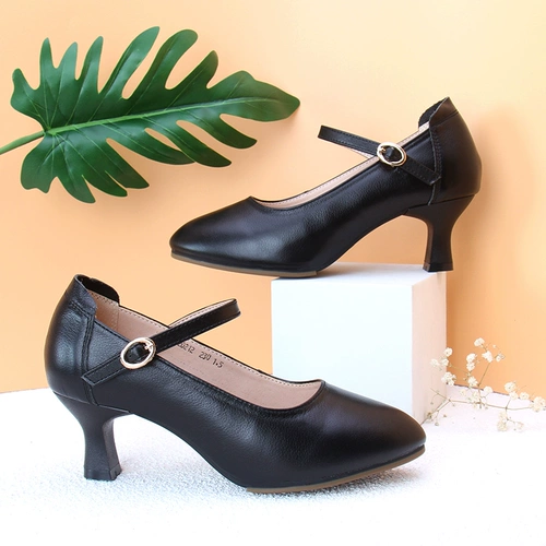 Танцующие высокие туфли, из натуральной кожи, мягкая подошва