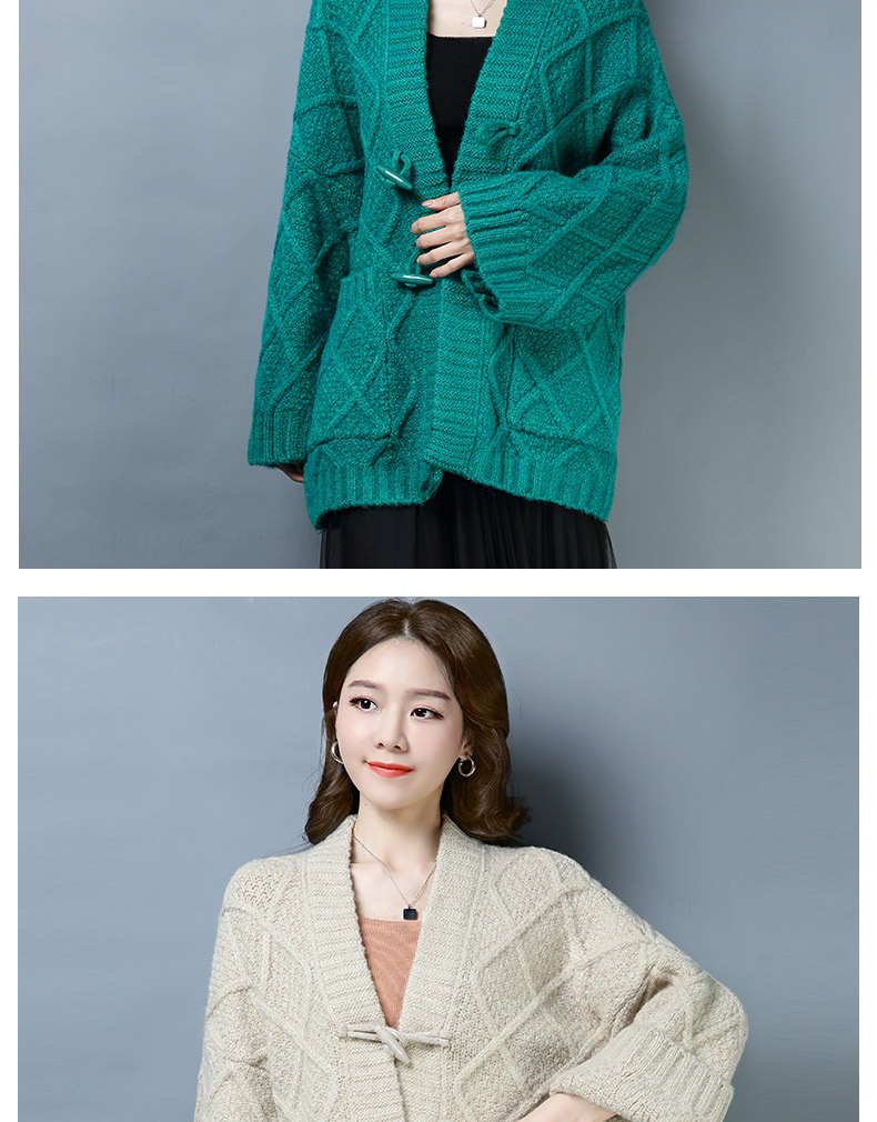 Mùa xuân 2019 mới của phụ nữ Hàn Quốc áo len dài rộng cardigan kích thước lớn bên ngoài áo len áo choàng thủy triều - Cardigan ao len