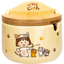 (Morden Housewife Cherry Pellet) seasoning box Home Kitchen Salt Jar Ceramic Seasoning Jars Sauce Bottle