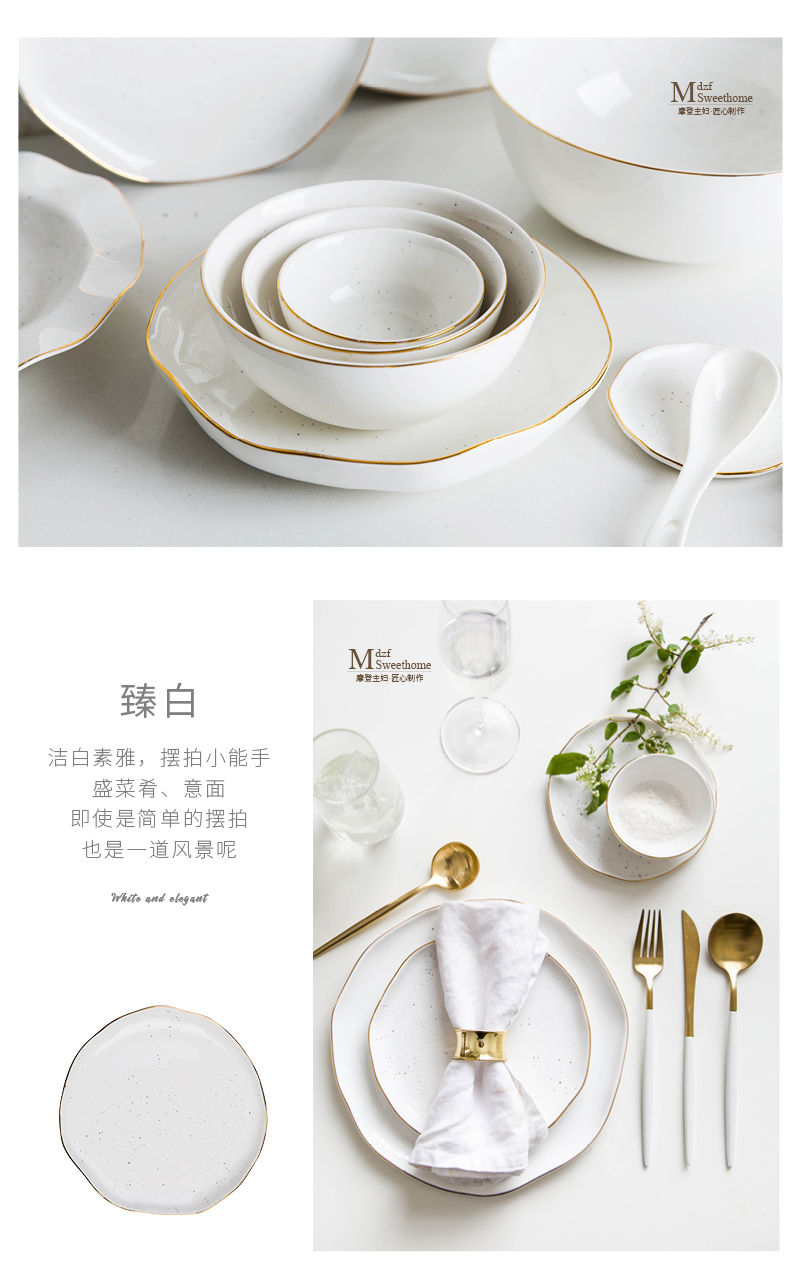 Modern housewife Mary European - style up phnom penh creative dish household ceramics tableware beefsteak dish fish dish plate