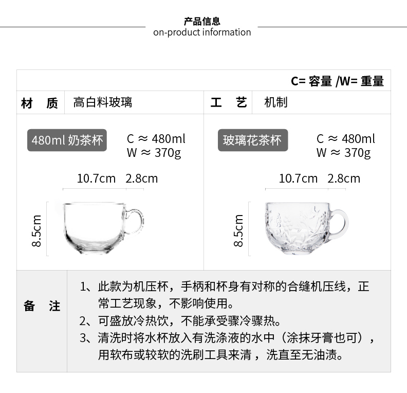 Châu âu sáng tạo cốc cà phê cốc sữa ăn sáng ngũ cốc chịu nhiệt vành đai thủy tinh trà đen hoa cốc lớn hộ gia đình