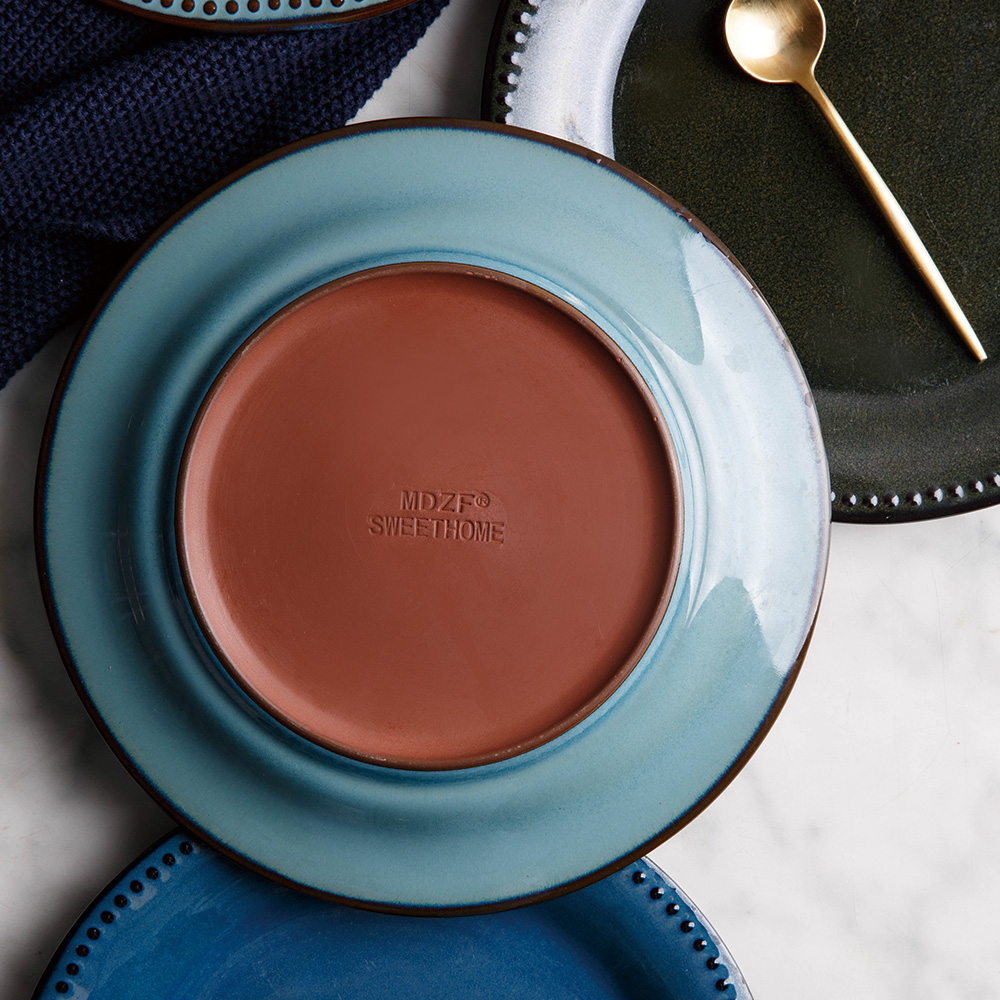 Modern housewives ceramic creative household food plate disc steak plate western tableware pot dish plate of pasta dish