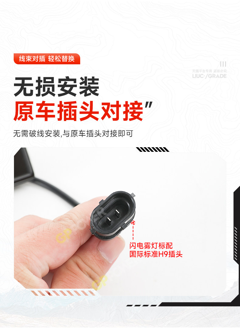 Противотуманные фары 坦克400hi4t黄金眼雾灯高亮led透镜闪电前雾灯总成改装配件专用 Gppower