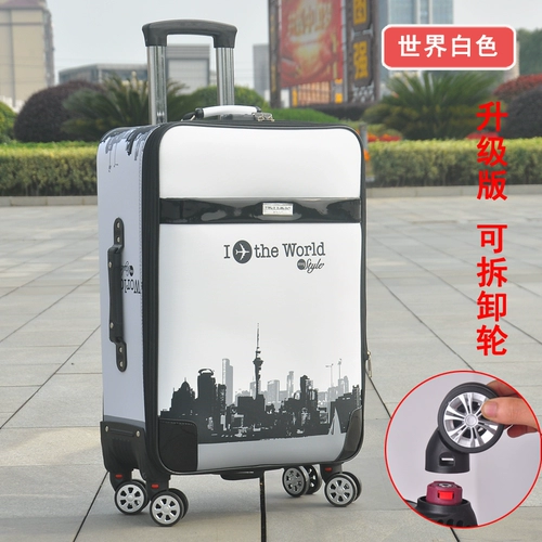 Универсальный чемодан на колесиках, брезент, сумка подходит для мужчин и женщин, ткань оксфорд, в корейском стиле