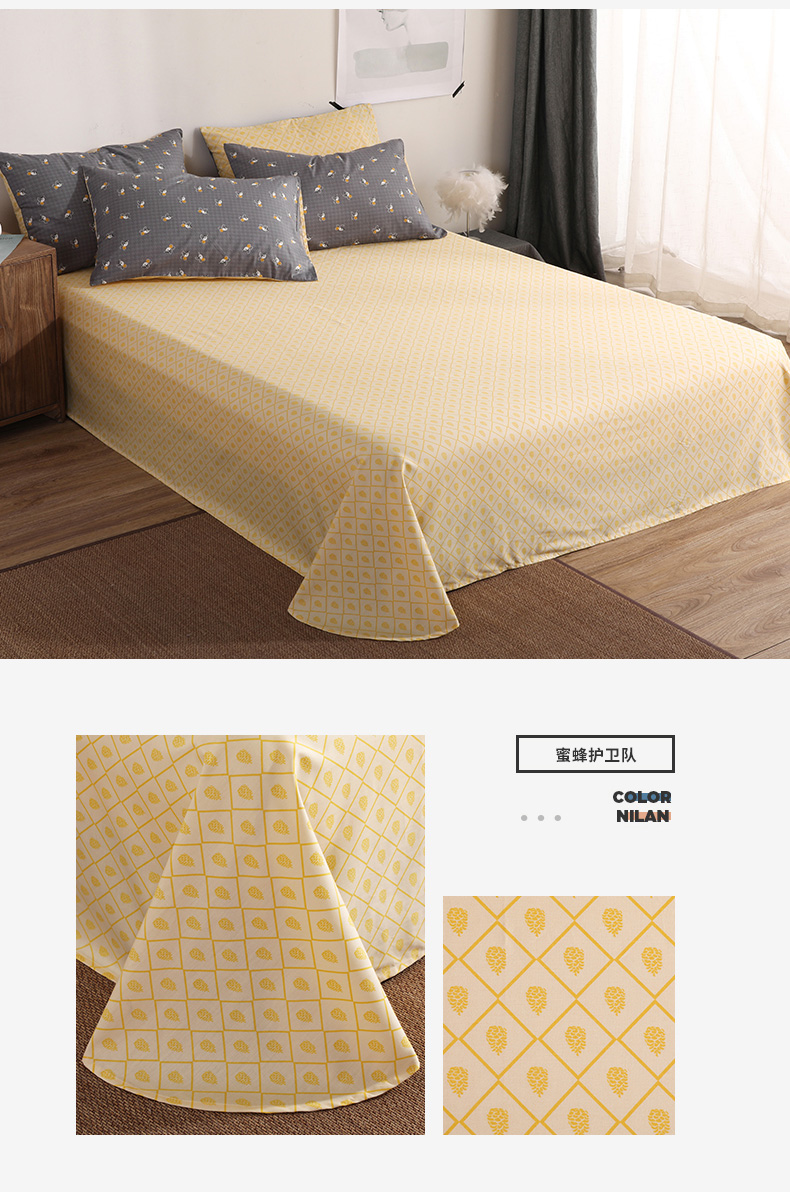 Hoa lan yêu đơn giản tấm vải đơn bốn mùa vải cotton 1,5 mét ga trải giường sinh viên ký túc xá 1,8m đôi - Khăn trải giường các mẫu ga trải giường đẹp