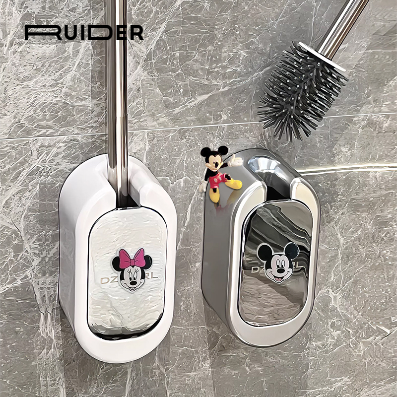 Light and luxurious Mitch Home Toilet Brush Toilet Toilet Wall-mounted Pedaling Toilet Brush Toilet Cleaner-Taobao