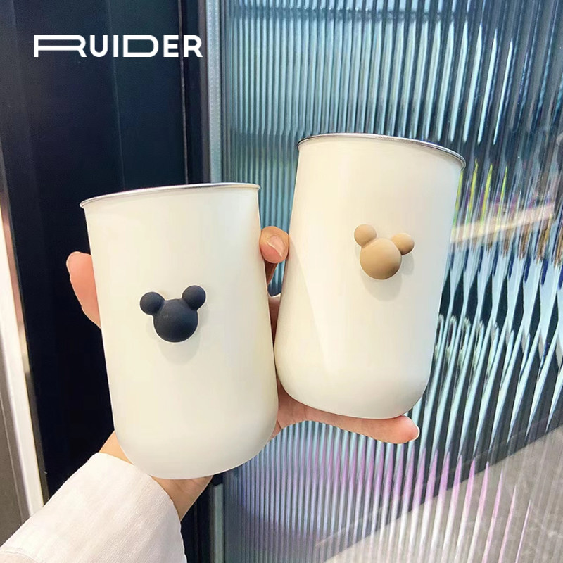 Cream Wind 304 Stainless Steel Gargling Cup Couple Tooth Cup Home Toilet Toothbrushing Cup Tooth teeth Tooth Cylinder Wash Cup-Taobao