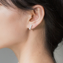 Pure silver three pearls without pain ear clip No earbuds Superior Ear nail minimalist Mosquito Coil Everyday Fashion