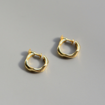 Pure Silver One-piece Spiral No Pain Ear Clip Woman No Earrings Earrings Button Superior Sense Style Temperament Tea Ensemble Winter Art