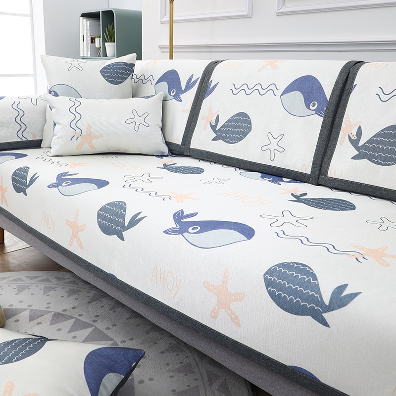 Summer Sofa Mat Cool Mat Cool Mat Ice Silk Cushions Sub anti-slip backrest towels Sofa Cover All Season Universal Summer Cool Mat