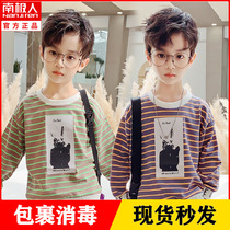 South Pole boys boy necropolis Childrens spring autumn 2021 new CUHK Tong Autumn Winter baby Yangqi blouses Autumn Clothing