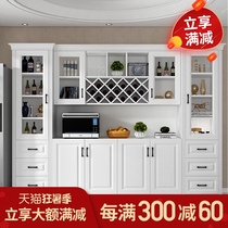 Living room wine cabinet against the wall Modern simple European dining room cabinet side cabinet Cabinet combination Multi-functional Nordic cabinet customization