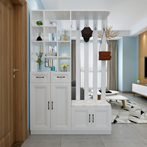 Nordic entrance shoe cabinet simple modern hall cabinet entrance multifunctional cloakroom screen hollow partition cabinet living room