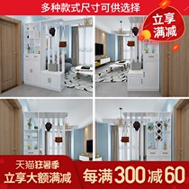 Yifei Nordic entrance Shoe cabinet Simple modern foyer cabinet Multi-functional coat cabinet Screen hollow partition cabinet Living room