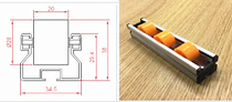 35 Aluminum alloy fluent strip Sheet metal fluent strip Shelf fluent strip 35mm wide fluent strip